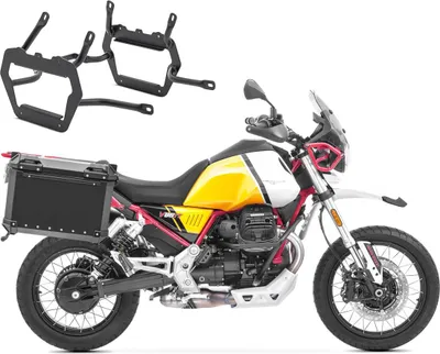 Immagine prodotto di Set valigetta + portavaligetta in alluminio adatto per Moto Guzzi V85 TT 19-23 Alumi