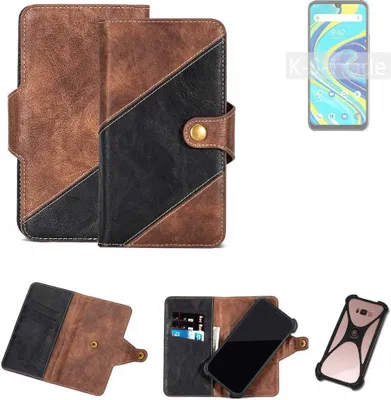 Produktbild von K-S-Trade Handyhülle Schutzhülle Bookstyle Case kompatibel mit UMIDIGI A7 Pro Klapphülle Cover Hülle Schutztasche 1x
