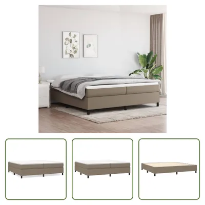 Produktbild von The Living Store Boxspringbett mit Matratze Taupe 200x200 cm Stoff
