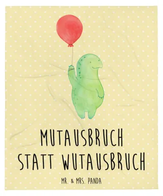Produktbild von Mr. & Mrs. Panda Bettdecke Schildkröte Luftballon - Gelb Pastell - Geschenk, Schildkröten, Ballon, Decke, Tagesdecke, Motivationsspruch, Kuscheldecke, Winterdecke