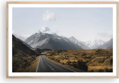 Produktbild von Gerahmtes Poster - Rahmen in heller Eiche - Weg Berg Gipfel - 91,5x61 cm - Wand Bild - Wanddeko - Wandbilder - Kunstposter - Wandposter - Bilderrahmen - Bilder - Kunstdruck - P2NAA91x61-4833