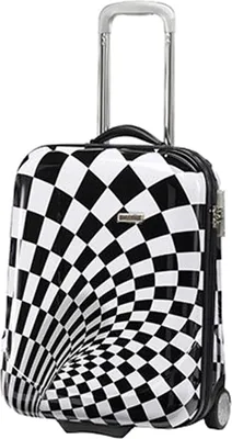 Produktbild von Bowatex 40L Rollen Kinder Handgepäck Trolley Claymore Print Karo Weiß