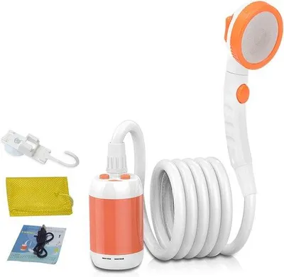 Produktbild von Tragbare elektrische Dusche für Camping und Outdoor - Wiederaufladbare Handdusche mit 5000 mAh Kapazität