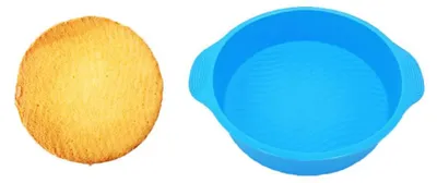 Runde Silikon-Backform 25,5 cm, antihaftbeschichtet, blau