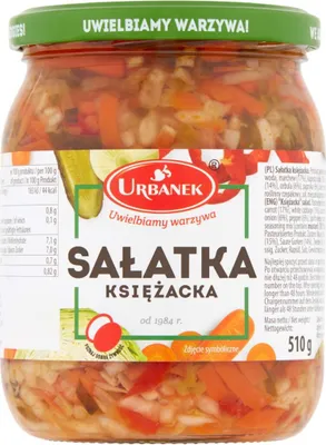 Obrázek produktu pro Przetwory Urbanek Sałatka księżacka z kapustą i marchewką 510 g