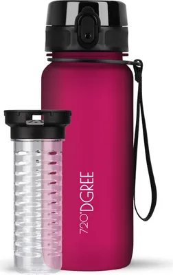 Immagine prodotto di Borraccia uberBottle softTouch con contenitore per frutta 650 ml / Lavish Plum / 720DGREE