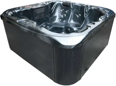 A product shot of an outdoor whirlpool.