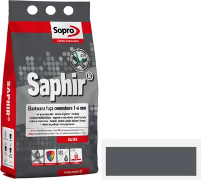 Produktbild von SOPRO Fugenmörtel SAPHIR 66 anthrazit 2kg 1-6mm
