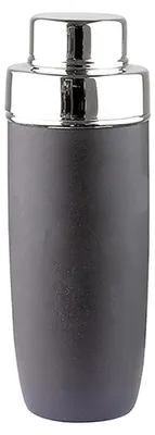 Produktbild von FINK Cocktailshaker ANDOR - Shaker aus Edelstahl pulverbeschichtet, schwarz matt, silberfarben, H 23,5 cm, Hausbar