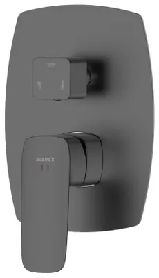 Obrázek produktu pro Avapax | Sprchová baterie – Gun Metal – trojfunkční – mosaz – kompaktní