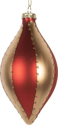 Immagine prodotto di Guaina di Natale Clayre & Eef Ø 8x15 cm in vetro rosso dorato
