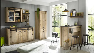 Produktbild von Küche Sherwood Old Grey hell 6-teilig Soft-Close-Funktion