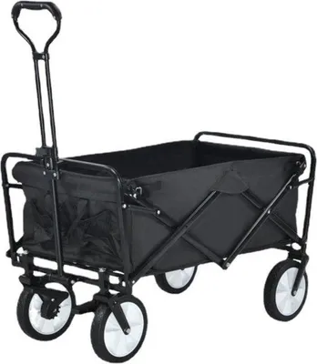 Produktbild von Faltbarer Handwagen mit Massivreifen, schwarz, für Kinder