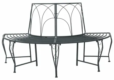 Produktbild von Baumbank 4-Sitzanzahl 160 x 80 x 89 cm Stahl Silber Grau