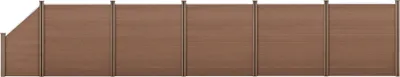 Image de Clôture de jardin en WPC avec pente Paravent Clôture à lamelles 183x973cm [neu.holz]