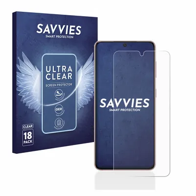 Produktbild von 18x Für Samsung Galaxy S21 5G Schutzfolie Savvies Displayschutz Display Schutz Folie Klar Transparent