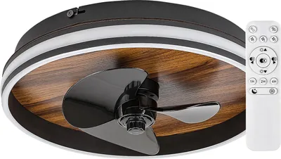 Obrázek produktu pro Rabalux Černé stropní LED svítidlo s ventilátorem Faustine 470mm 30W CCT s DO 71016