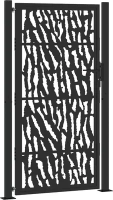 Obrázek produktu pro vidaXL Zahradní brána černá 100x175 cm ocel Trace Design