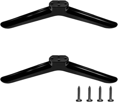 Image de Supports de pied pour téléviseur, lot de 2, pieds de remplacement pour téléviseur, pieds universels pour téléviseur avec vis, pour salon