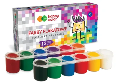 Immagine prodotto di Colori per poster 12 colori 25 ml Happy Color