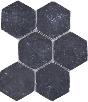 Produktbild von Naturstein Mosaikfliesen Marmor schwarz matt Wand Boden Küche Bad Dusche MOS42-HX143_f