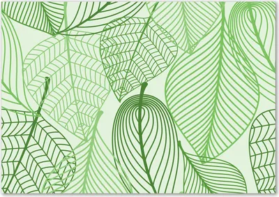 Produktbild von Tulup® Leinwandbild - 100x70 cm - Wandkunst - Drucke auf Leinwand - Leinwanddruck  - Blumen & Pflanzen - Grün - Blätter Muster