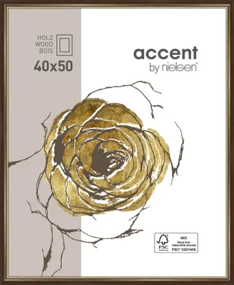 Obrázok produktu pre Drevený rám Nielsen Ascot 40x50 cm tmavo hnedo-zlatý