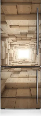 Produktbild von Kühlschrankmagne Kühlschrank Aufkleber Magnetfolie Dekoration 60x180 cm - Abstraktes Holz.