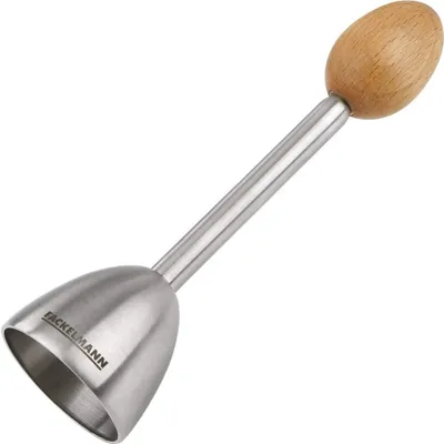 Produktbild von Fackelmann Eiköpfer, hochwertiger Eierköpfer, Schäler zum Abtrennen von Eierschalen, Eieröffner für gekochte Eier, langlebiger Öffner für harte und weiche Eier (Farbe: Silber / Braun)