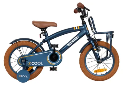 Produktbild von Aventuri 2Cool 3.0 Jungenfahrrad 14 Zoll, Kinderfahrrad für 3 bis 5 Jahre, 95-110 cm, Mit Stützrädern, Blau