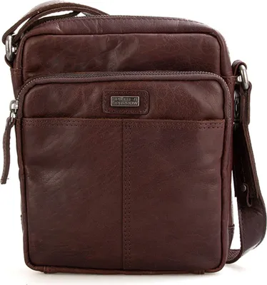 Produktbild von SPIKES & SPARROW Leder Umhängetasche Bronco Crossover Dark Brown dunkelbraun