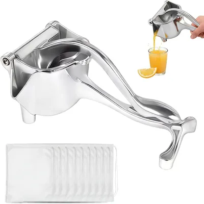 Obrázok produktu pre Ručný lis na citrusy, nehrdzavejúca oceľ, 10 vreciek, pre kuchyňu