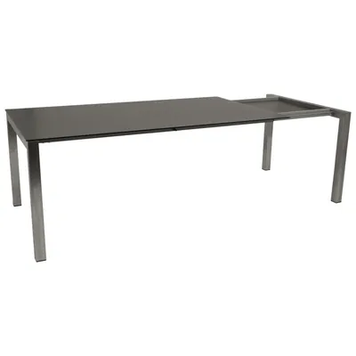Produktbild von DEGAMO Gartentisch SYDNEY 180/240x100cm auzsiehbar Edelstahl + Keramikoptik grau