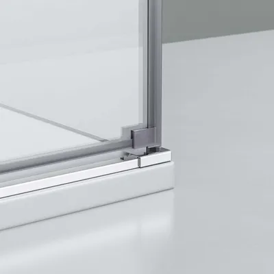 Produktbild von Duschkabine Eckdusche 8 mm Nano Echtglas DX403 - Breite wählbar, Montage:Tür nach rechts öffnend, Breite Türelement:100 cm, Breite Glas feststehend:100cm