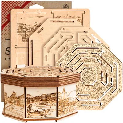 Image de EscapeWelt 3D Wooden Jigsaw Puzzle Secret Maze Box