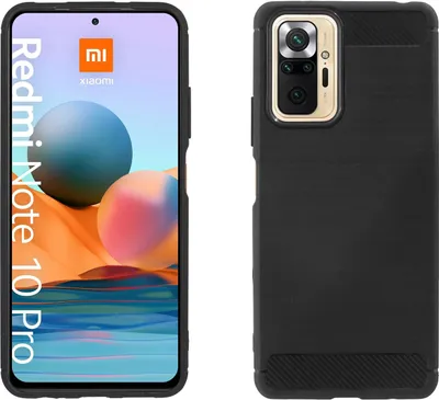 Obrázok produktu pre cofi1453® Silikónové puzdro Carbon kompatibilné s puzdrom XIAOMI REDMI NOTE 10 PRO TPU Soft Mobile Phone Case Cover Protective Cover Black