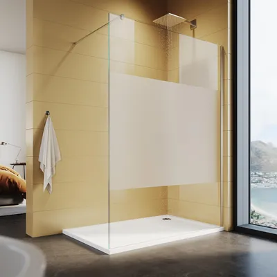 Immagine prodotto di SONNI Schermo doccia walk in Cabina doccia 120x200cm con Nano ESG 8mm, parzialmente satinato