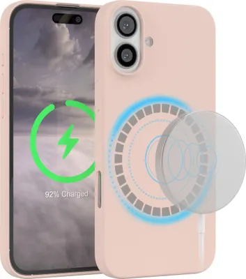 Produktbild von EAZY CASE Silikon MagSafe Handyhülle kompatibel mit Apple iPhone 16 Plus Hülle mit Kameraschutz, Silikonhülle, Schutzhülle Rosa