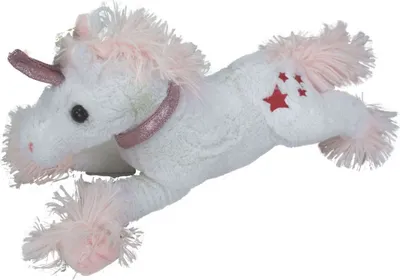 Produktbild von Einhorn Pferd weiß / rosa Plüschfigur ca. 35 cm weiches Kuscheltier
