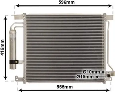 Produktbild von VAN WEZEL 13015703 Kondensator Klimaanlage Klimakondensator für NISSAN JUKE (F15) +Trockner