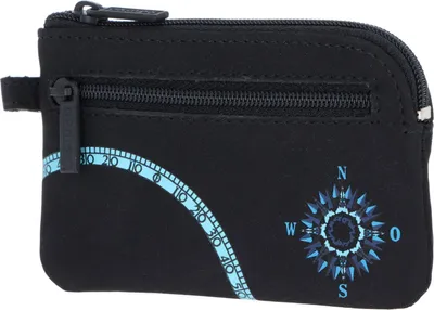 Produktbild von oxmox Schlüsselmäppchen New Cryptan Keyholder Windrose Print Cyan Black schwarz