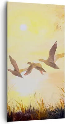 Produktbild von Bild auf Leinwand - Leinwandbild - Vogel Natur Wasser - 65x120cm - Wand Bild - Wanddeko - Leinwanddruck - Bilder - Kunstdruck - Wanddekoration - Leinwand bilder - Wandkunst - PA65x120-3686