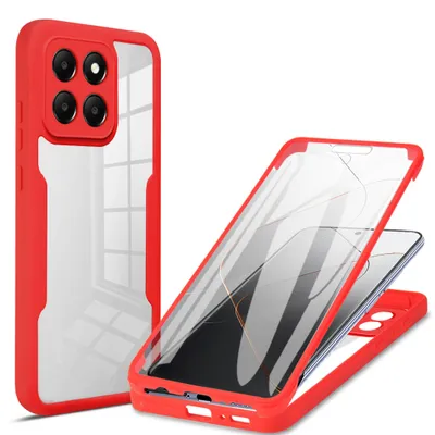 Produktbild von 360 Grad Handyhülle für Xiaomi 17 mit Display & Kameraschutz Bumper Rot