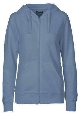 Produktbild von Neutral - Hoodie mit durchgehendem Reißverschluss für Damen LT3896 (S) (Staubiges Indigoblau)
