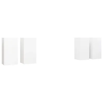 Image de vidaXL Armoires TV 4 pcs. Blanc 30,5x30x60 cm Bois composite