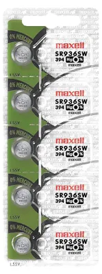 Produktbild von Maxell Uhrenbatterie Knopfzelle SR936SW 394 5 Stück Batterien