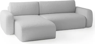 Produktbild von FEDVE Ecksofa Eckcouch mit Schlaffunktion Varde Universal Bettkästen Couch Sofagarnitur Hellgrau (Anthologie 15)
