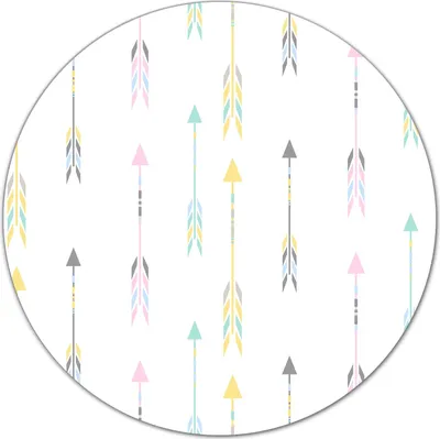 Produktbild von Glas-Herdabdeckplatte Glaskeramikkochfeld-Abdeckung Schneideplatten - 40 cm - pfeil rosa gelb grün
