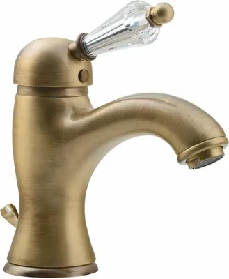 Immagine prodotto di Sapho Kirké - Miscelatore per lavabo con bocca di erogazione, leva in cristallo, bronzo KI02KB