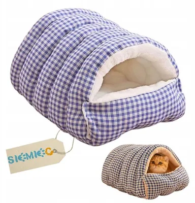 Zdjęcie produktu dla Legowisko Dla Kota Domek Cat House Ciepłe 55X35 Różne Kolory Siemiec